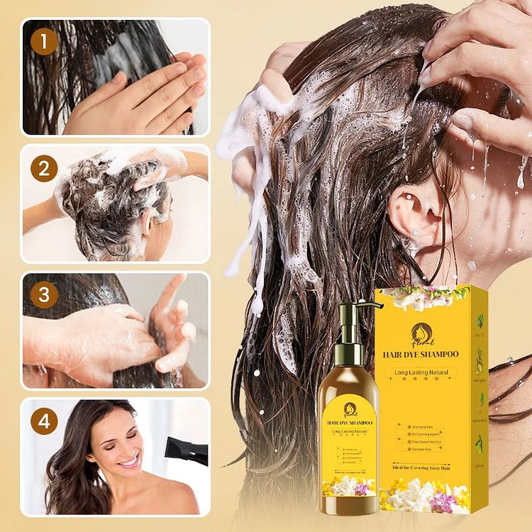✨Japanese Long Lasting Natural Hair Dye Shampoo ✨ Buy 1 Bottle 🧴 Get 1 Bottle FREE 🧴